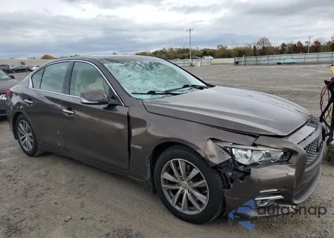 2015 Infiniti Q50 Hybrid Premium из США, поврежденный, VIN JN1AV7AR0FM850713